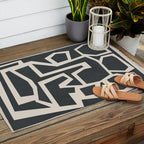 Fragmented Paths 1 Outdoor Rug Gallery Image 2