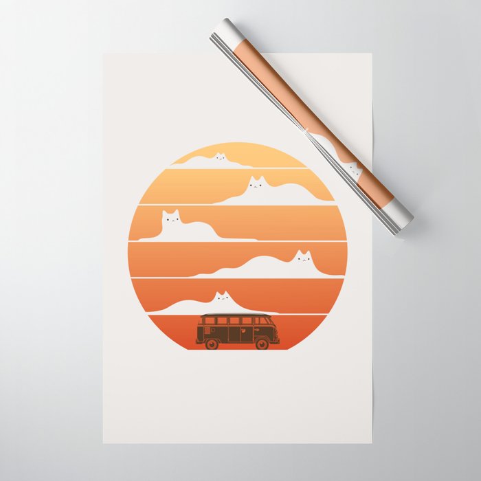 Cat Landscape 106 Wrapping Paper Gallery Image 1