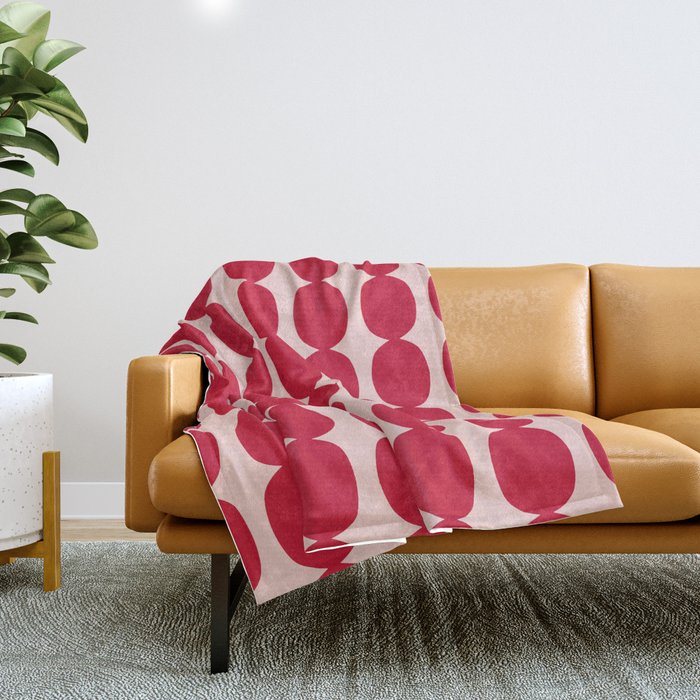 Cherry and Strawberry Cream Puff Bubble Chain Throw Blanket Gallery Image 1