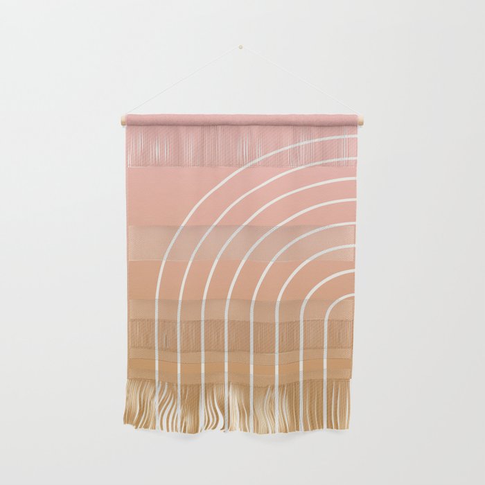 Ombre Arch XIII Pastel Sunset Gradient Modern Geometric Lines Wall Hanging Gallery Image 1