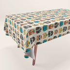 Vintage Skiwear Tablecloth Gallery Image 1