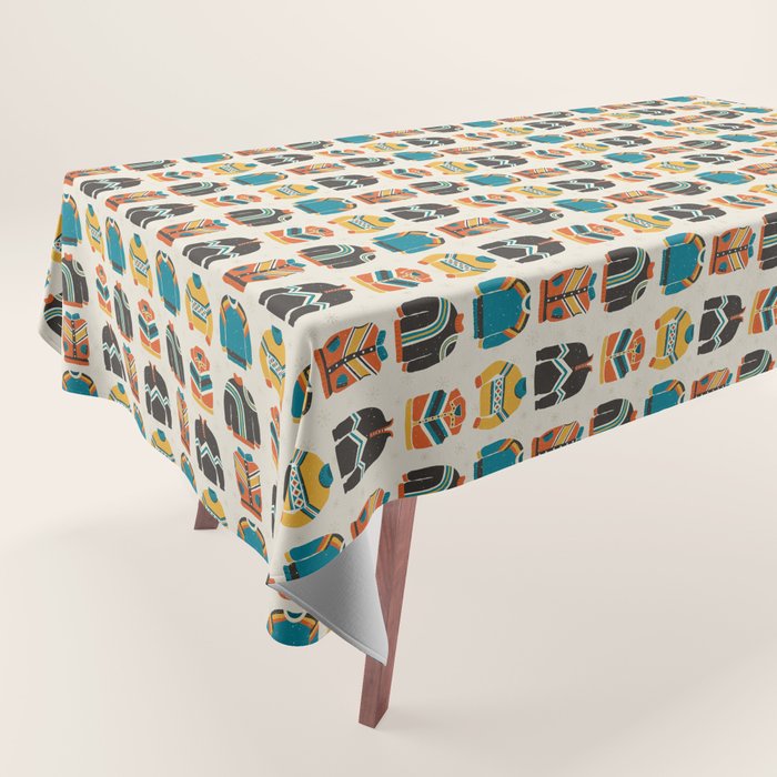 Vintage Skiwear Tablecloth Gallery Image 1