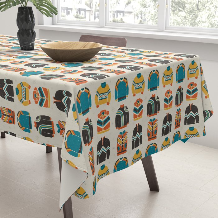 Vintage Skiwear Tablecloth Gallery Image 3