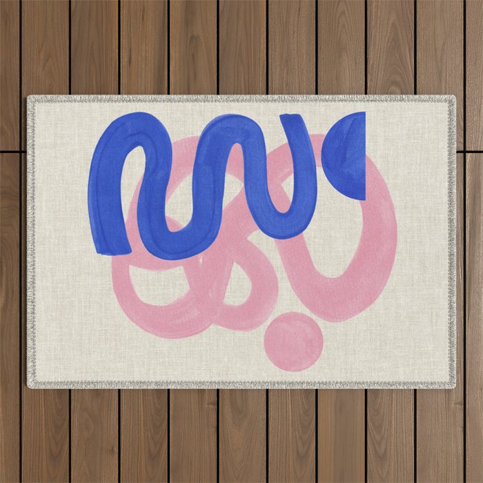 Pink Bloop Outdoor Rug Gallery Image 1
