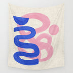 Pink Bloop Wall Tapestry Gallery Image 4