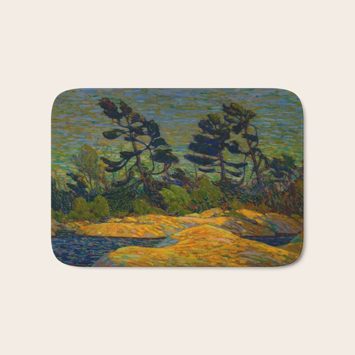 Tom Thomson Byng Inlet Georgian Bay winter 1914-1915 Canadian Landscape Artist Bath Mat Gallery Image 1