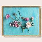 Flowers of Spring - colorful floral still life photograph Serving Tray Gallery Image 1