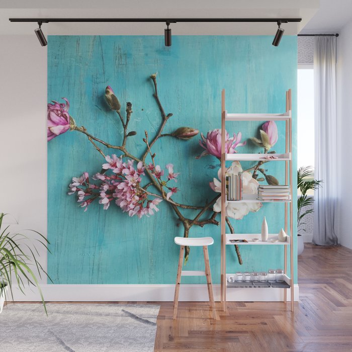 Flowers of Spring - colorful floral still life photograph Wall Mural Gallery Image 1