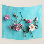 Flowers of Spring - colorful floral still life photograph Wall Tapestry Gallery Image 4