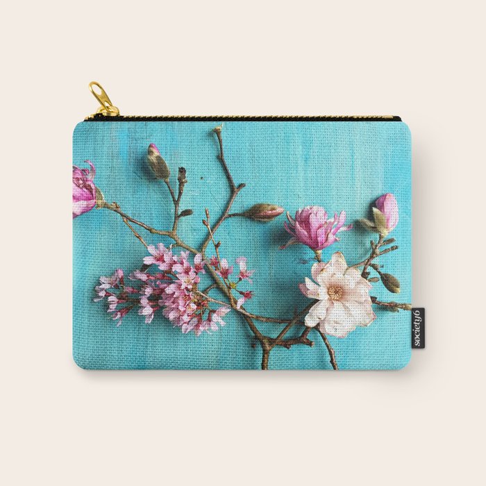 Flowers of Spring - colorful floral still life photograph Carry All Pouch Gallery Image 1