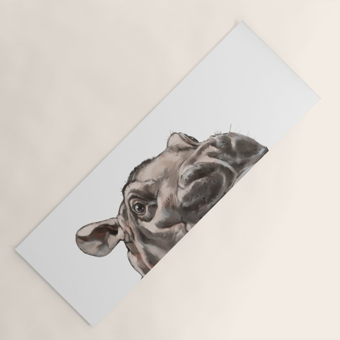 Peeking Baby Hippo Yoga Mat Gallery Image 1