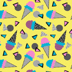 Cruncher - memphis throwback ice cream cone desert 1980s 80s style retro geometric neon pop art Coffee Mug Gallery Image 2