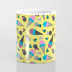 Cruncher - memphis throwback ice cream cone desert 1980s 80s style retro geometric neon pop art Coffee Mug Gallery Image 4