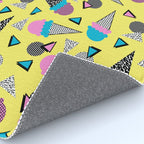 Cruncher - memphis throwback ice cream cone desert 1980s 80s style retro geometric neon pop art Rug Gallery Image 4