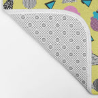 Cruncher - memphis throwback ice cream cone desert 1980s 80s style retro geometric neon pop art Bath Mat Gallery Image 2