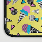 Cruncher - memphis throwback ice cream cone desert 1980s 80s style retro geometric neon pop art Laptop Sleeve Gallery Image 3