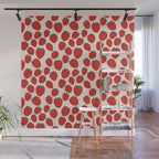 Red strawberries pattern Wall Mural Gallery Image 1