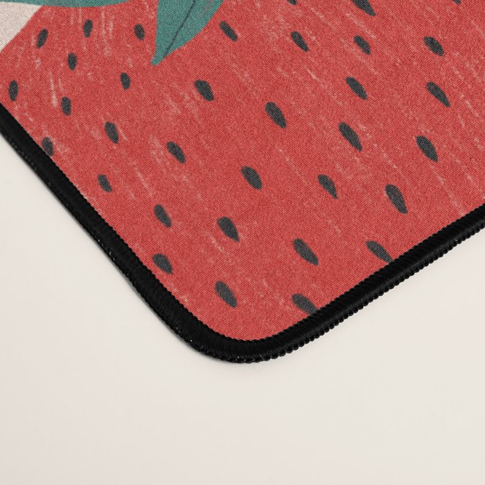 Red strawberries pattern Desk Mat Gallery Image 4