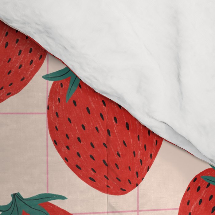 Red strawberries pattern Comforter Gallery Image 4