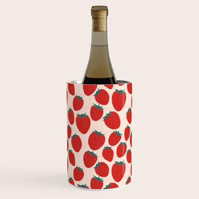 Red strawberries pattern Wine Chiller Gallery Image 3