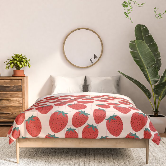 Red strawberries pattern Comforter Gallery Image 3