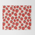 Red strawberries pattern Throw Blanket Gallery Image 2