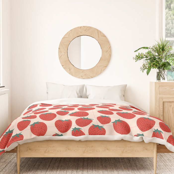 Red strawberries pattern Duvet Cover Gallery Image 3
