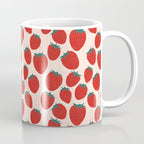 Red strawberries pattern Coffee Mug Gallery Image 1