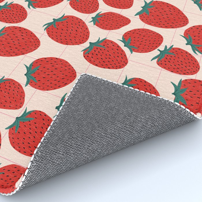 Red strawberries pattern Rug Gallery Image 4