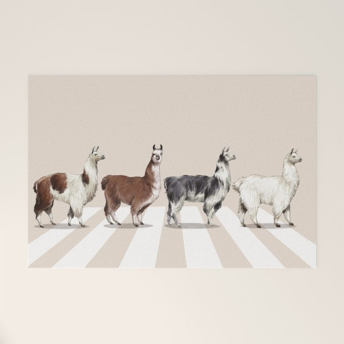 Llama The Abbey Road #2 Welcome Mat Gallery Image 1