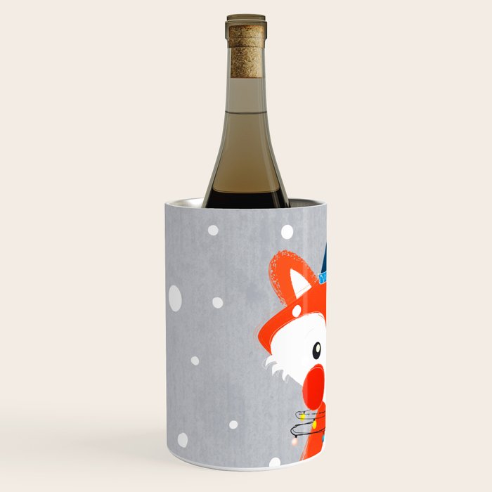 Christmas Fox with fairy lights Wine Chiller Gallery Image 2