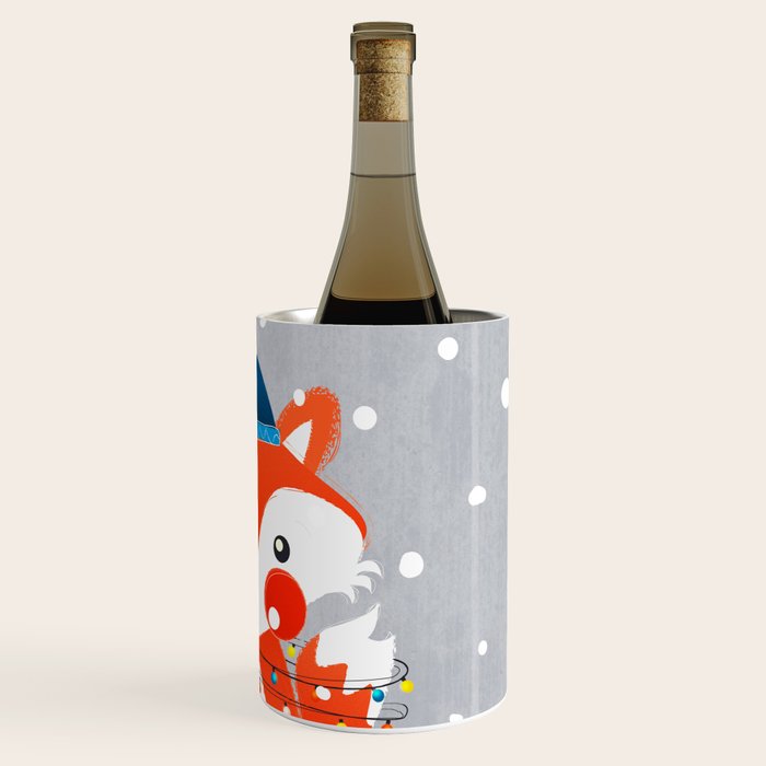 Christmas Fox with fairy lights Wine Chiller Gallery Image 3