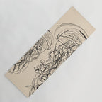 Minimal Floral Jellyfishes 1 Yoga Mat Gallery Image 1