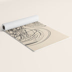 Minimal Floral Jellyfishes 1 Yoga Mat Gallery Image 2