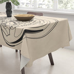 Minimal Floral Jellyfishes 1 Tablecloth Gallery Image 3