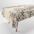 Minimal Floral Jellyfishes 1 Tablecloth Gallery Image 1