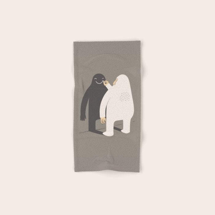 Smile my shadow Bath Towel Gallery Image 1