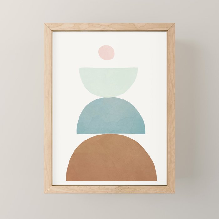 Soft Abstract Shapes 06 Mini Art Print Gallery Image 1
