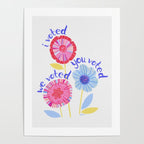 United We Grow - Vote | Floral in Red, Pink, & Blue Poster Gallery Image 4
