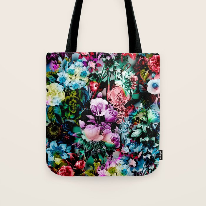 Multicolor Floral Pattern Tote Bag Gallery Image 1