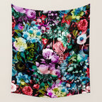 Multicolor Floral Pattern Wall Tapestry Gallery Image 4