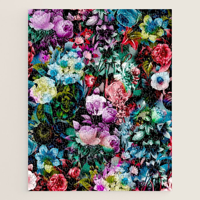 Multicolor Floral Pattern Jigsaw Puzzle Gallery Image 1
