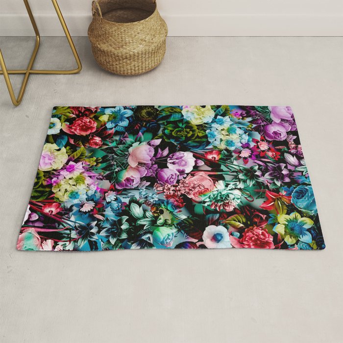 Multicolor Floral Pattern Rug Gallery Image 1