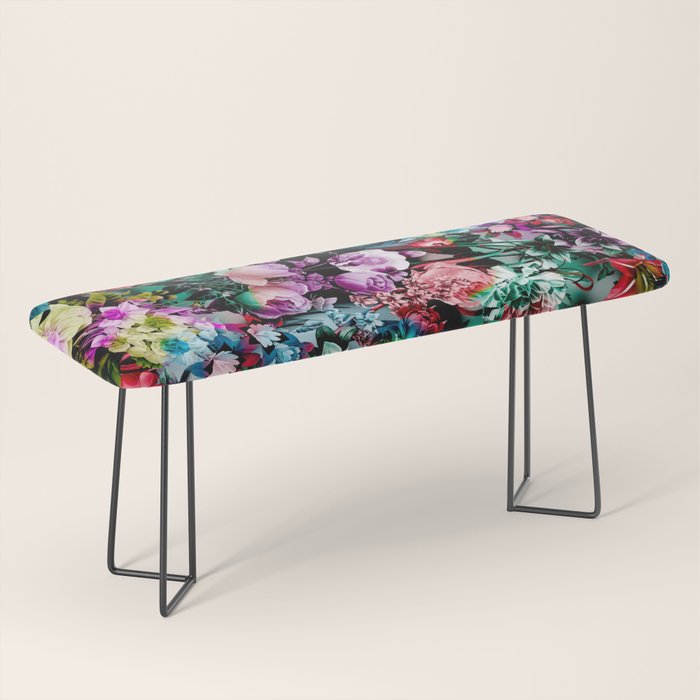 Multicolor Floral Pattern Bench Gallery Image 1