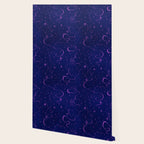 Pink and dark blue mystical starry night Wallpaper Gallery Image 2