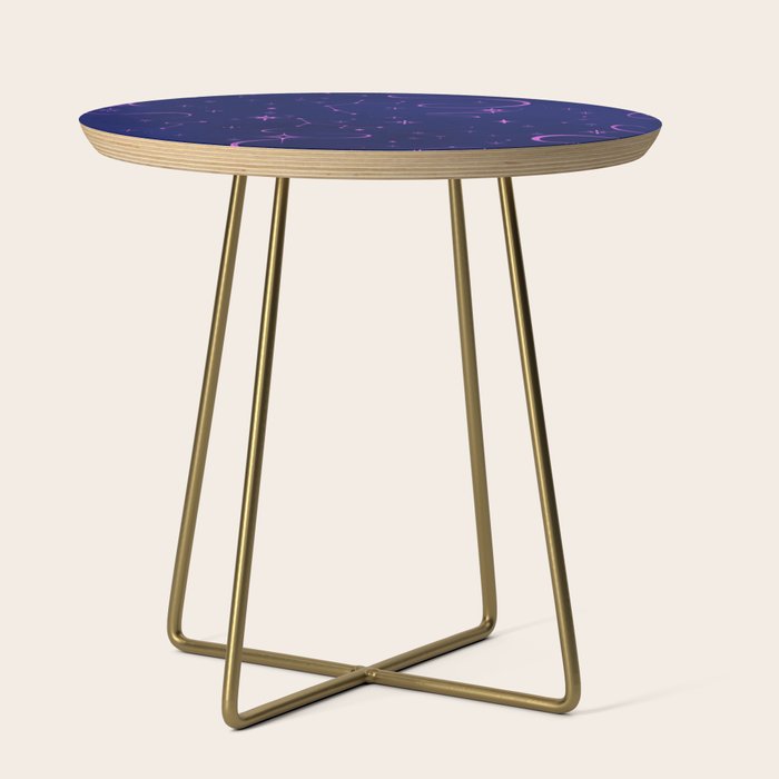 Pink and dark blue mystical starry night Side Table Gallery Image 1