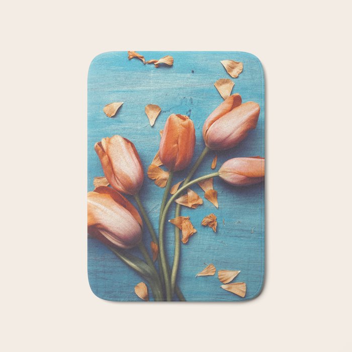 Orange Tulips Bath Mat Gallery Image 1