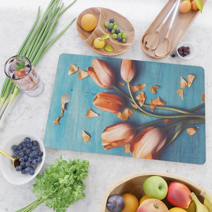 Orange Tulips Cutting Board Gallery Image 2