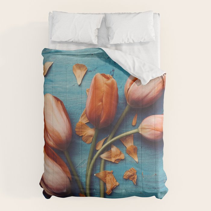 Orange Tulips Comforter Gallery Image 1
