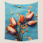Orange Tulips Wall Tapestry Gallery Image 4